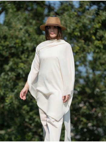 Plain wool-silk scarf ASWKORA