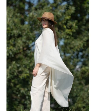 Plain wool-silk scarf ASWKORA