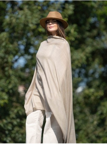 Fular liso lana-seda ASWBEIGE