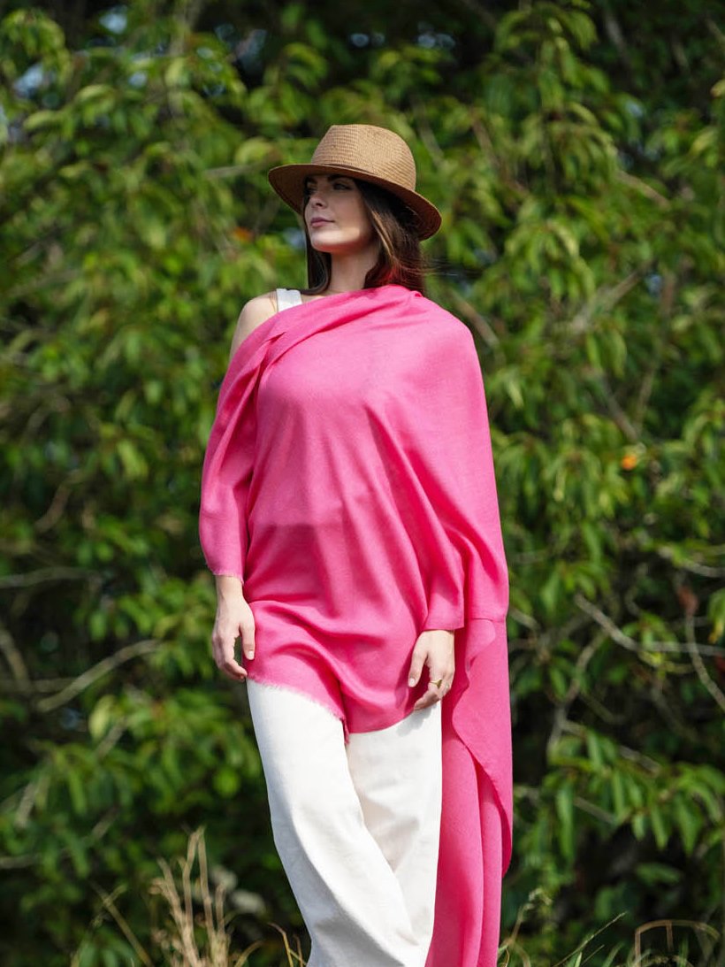 Foulard uni laine-soie ASWRCROCUS