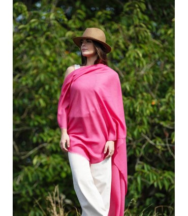 Plain wool-silk scarf ASWRCROCUS