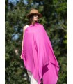 Plain wool-silk scarf ASWFUCHSIA