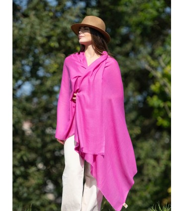 Fular liso lana-seda ASWFUCHSIA