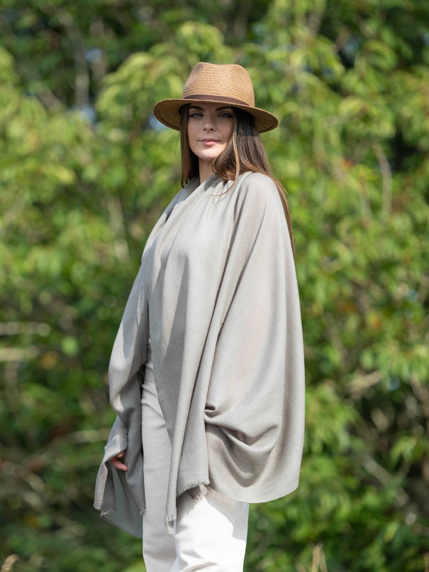 Foulard uni laine-soie ASWGNEUT