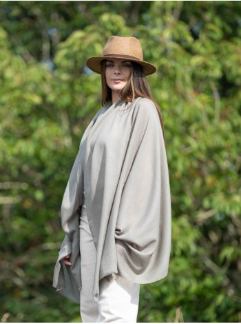 Plain wool-silk scarf ASWGNEUT