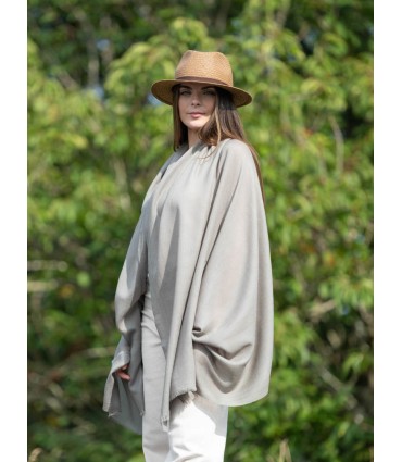 Plain wool-silk scarf ASWGNEUT