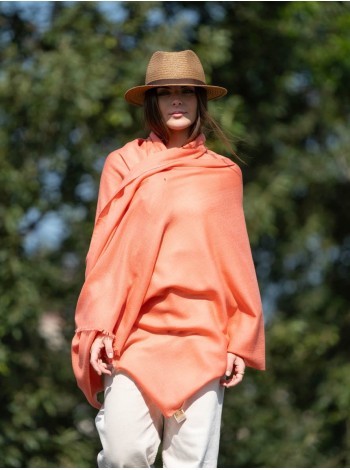 Foulard uni laine-soie ASWCORAL