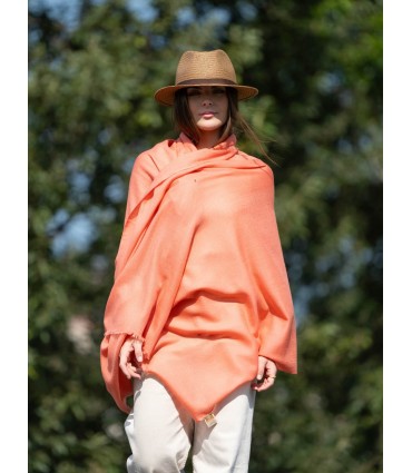 Foulard uni laine-soie ASWCORAL