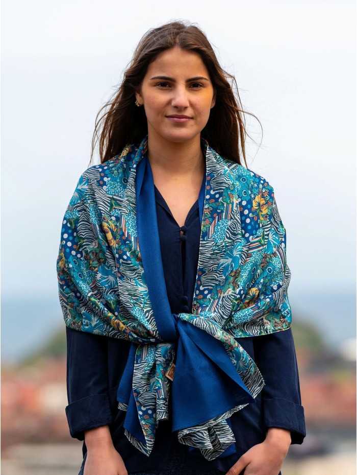 Foulard double en soie ASK189CD