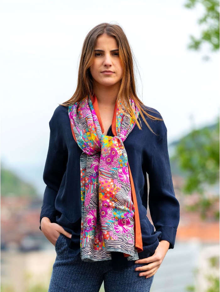 Foulard double en soie ASK189CD