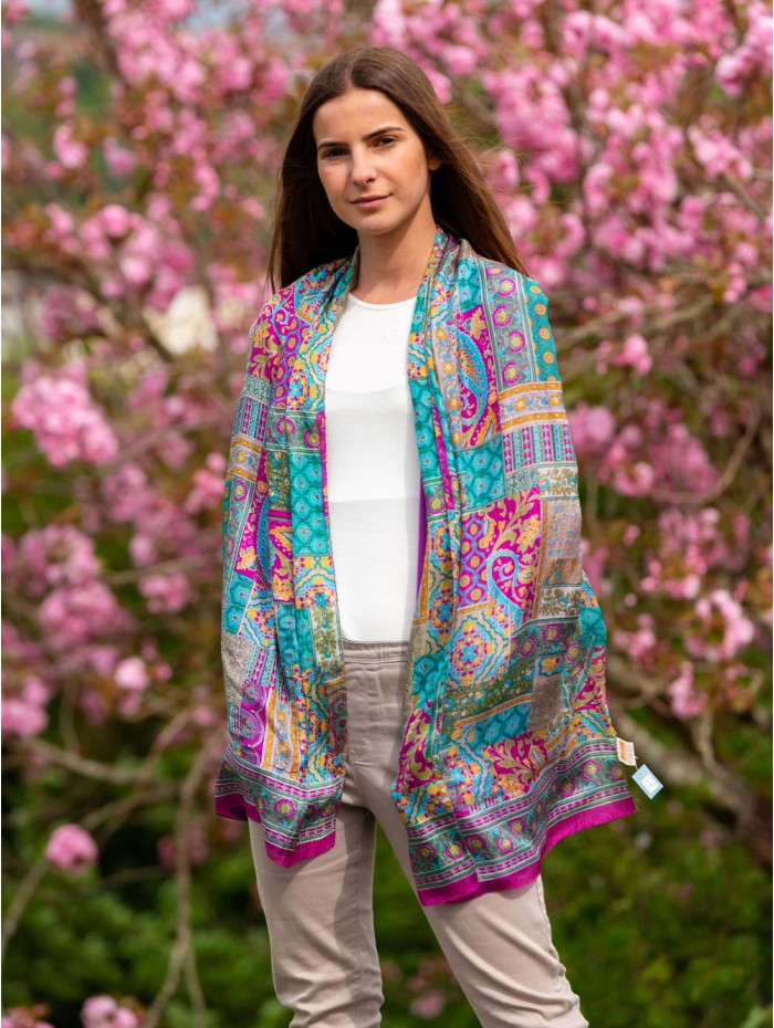 Foulard double en soie ASK182CD