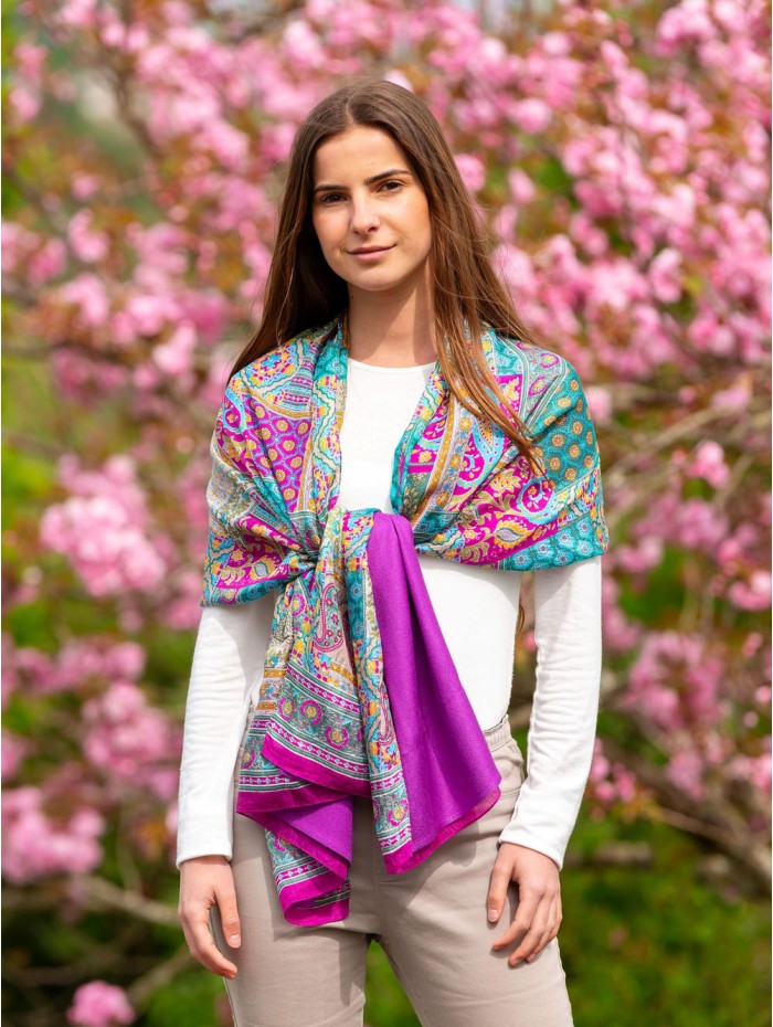Foulard double en soie ASK182CD