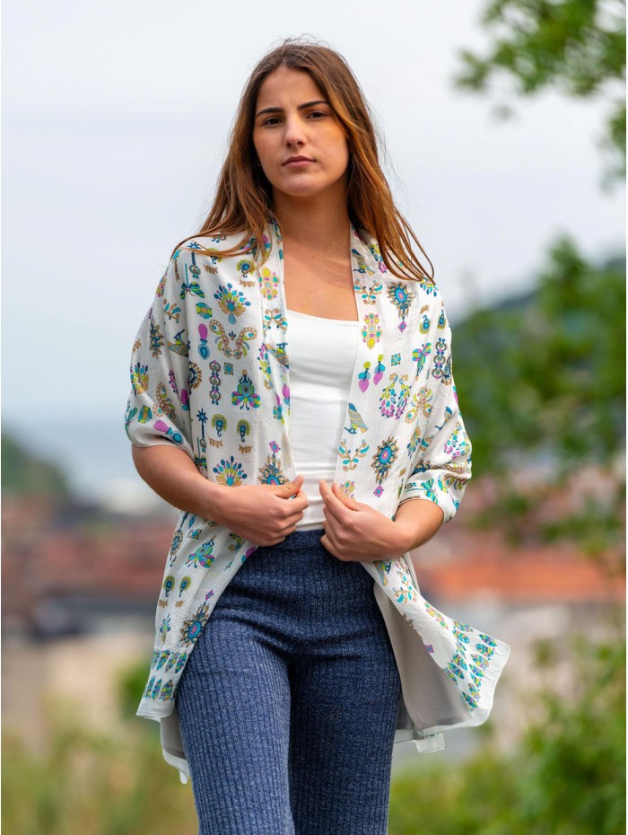 Foulard double en soie ASK139CD