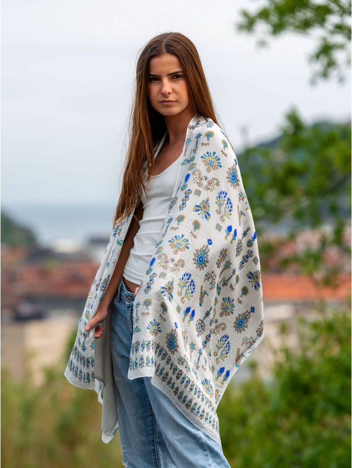 Foulard double en soie ASK139CD