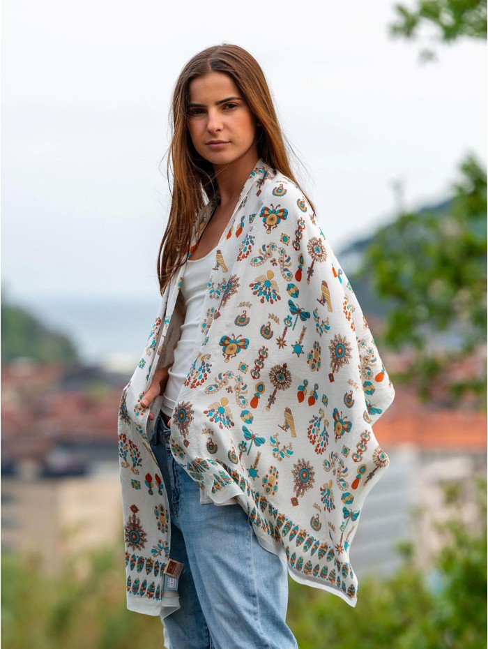 Foulard double en soie ASK139CD