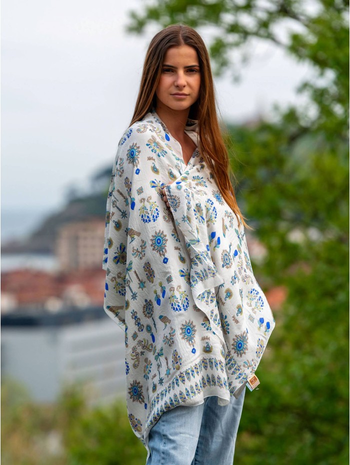 Foulard double en soie ASK139CD