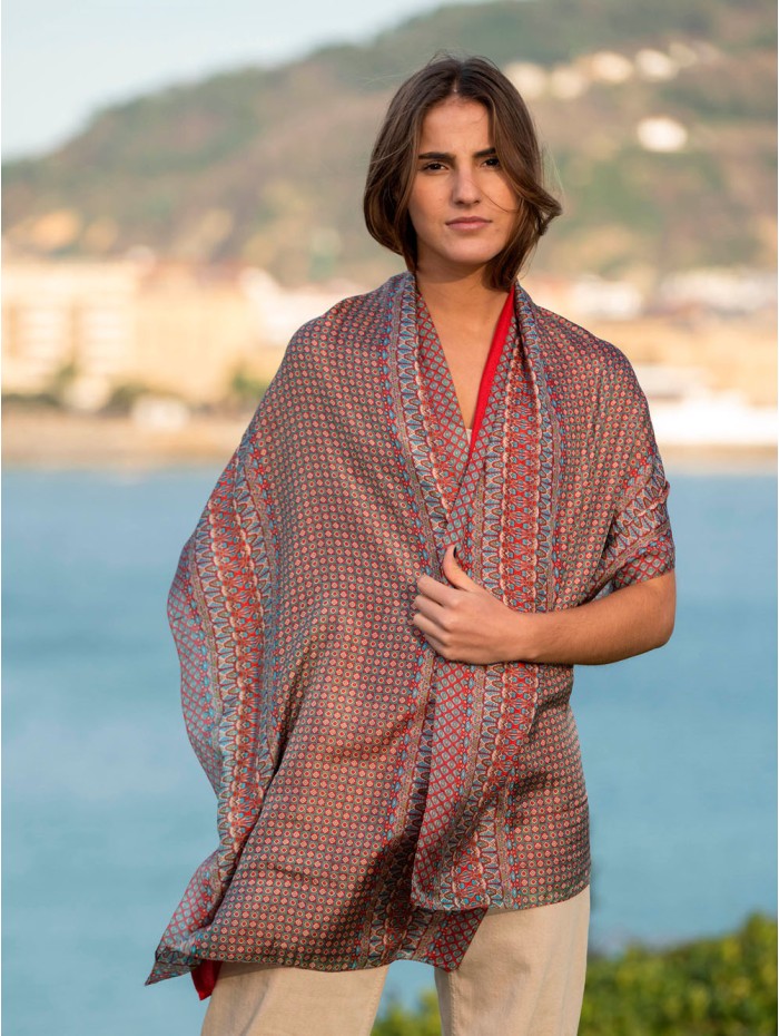 Foulard double en soie ASK135CDB