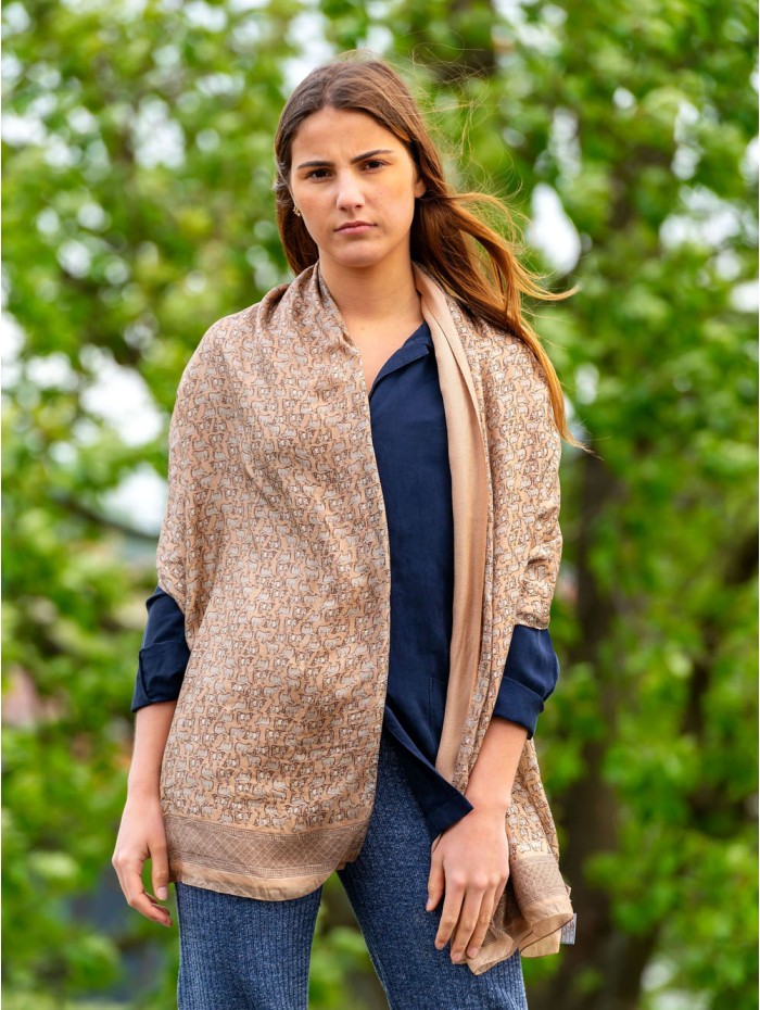 Foulard double en soie ASK132CD