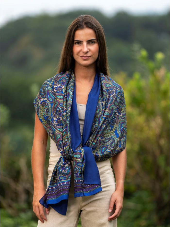 Foulard double en soie ASK83CD