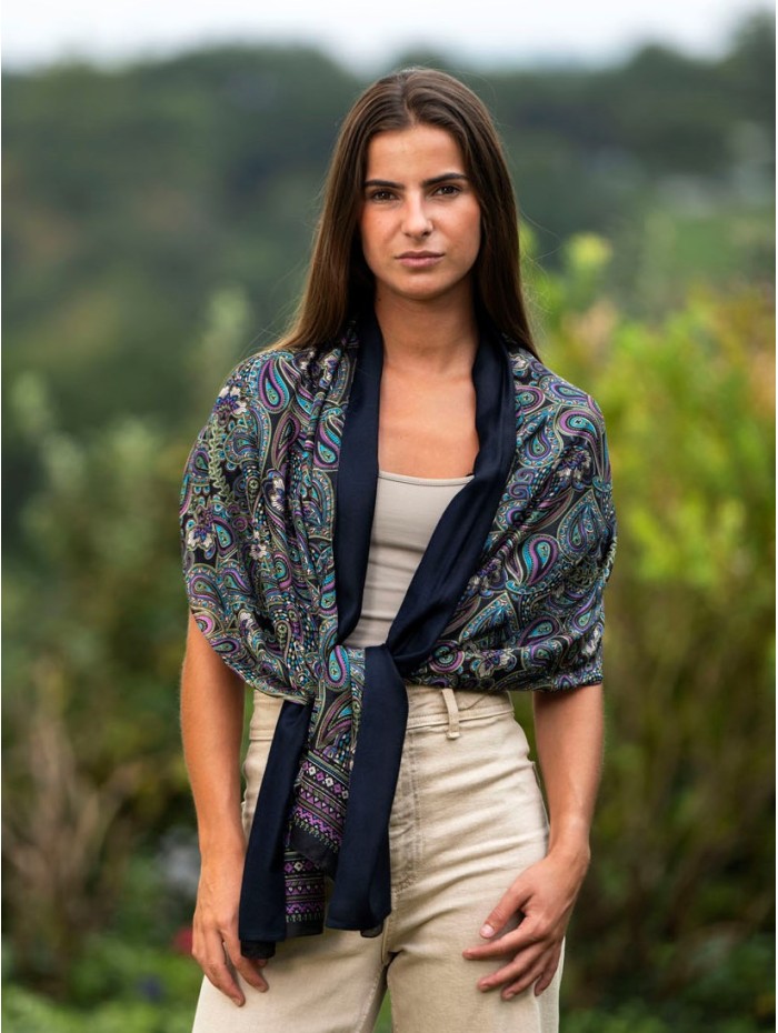 Foulard double en soie ASK83CD