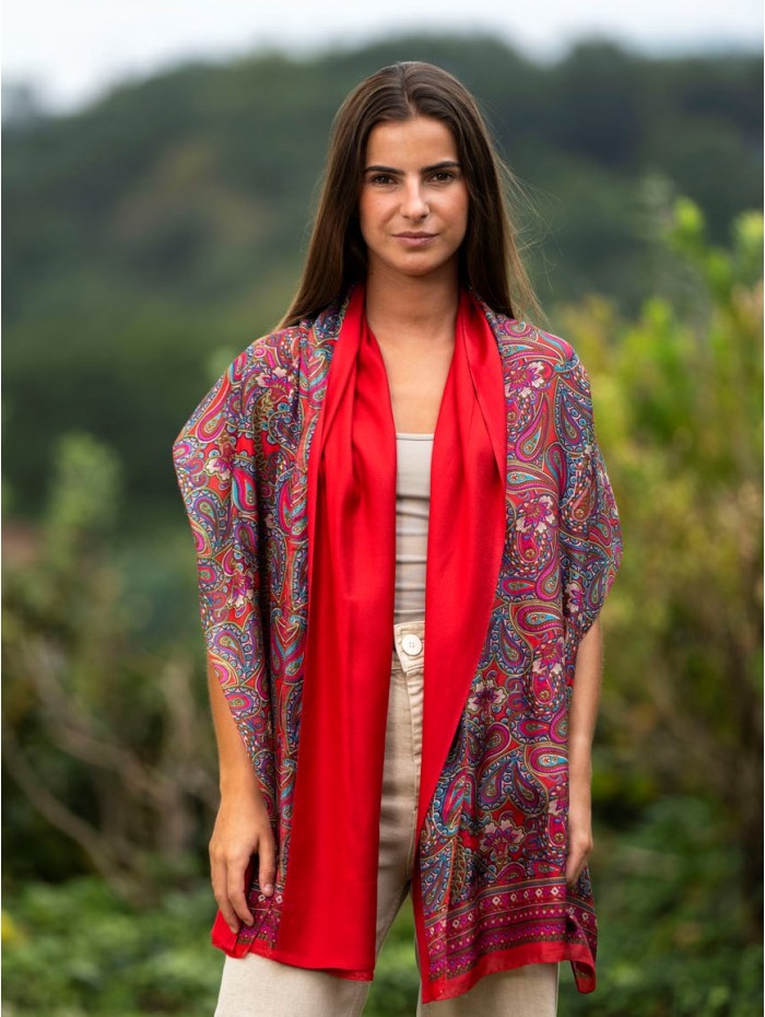 Foulard double en soie ASK83CD