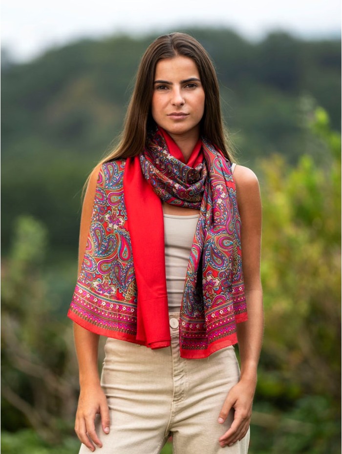 Foulard double en soie ASK83CD