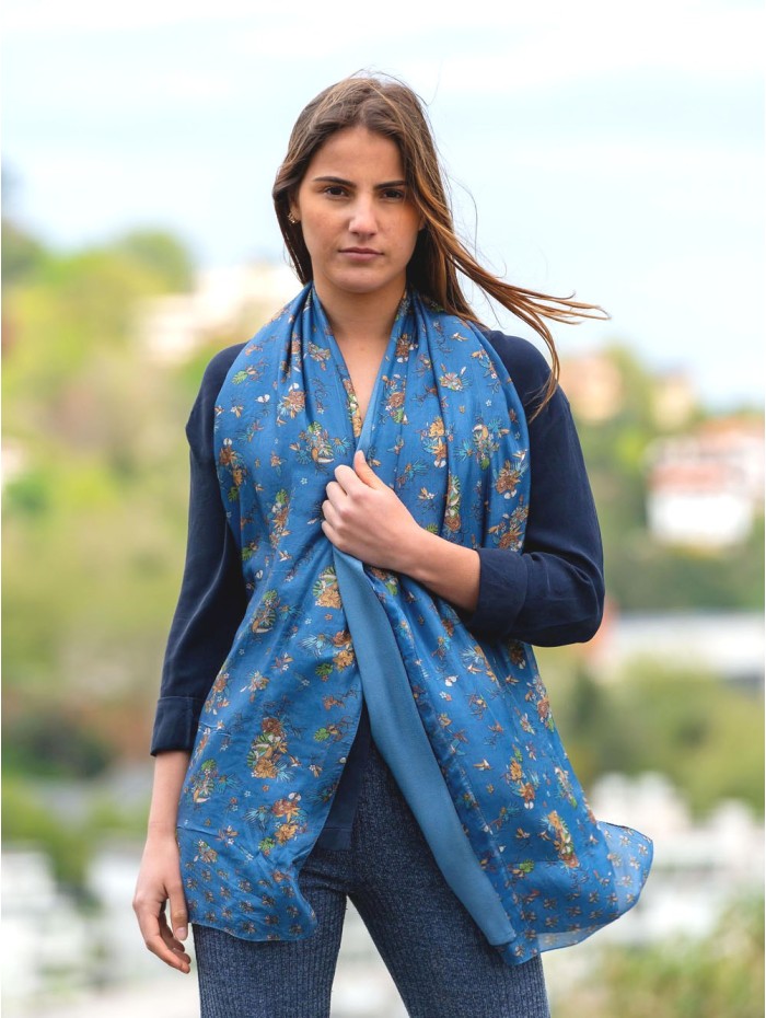 Fular de seda doble ASK77CDB