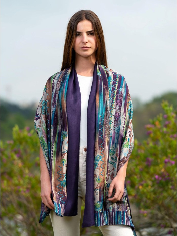 Foulard double en soie ASK05CD
