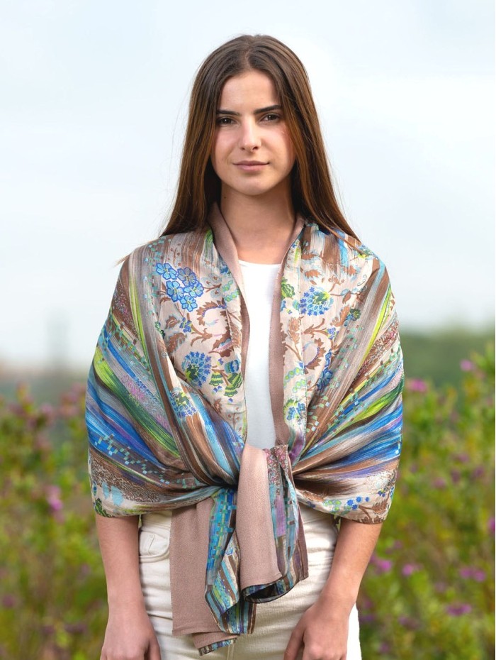 Foulard double en soie ASK05CD