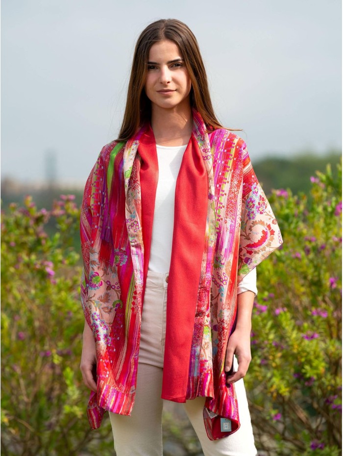 Foulard double en soie ASK05CD