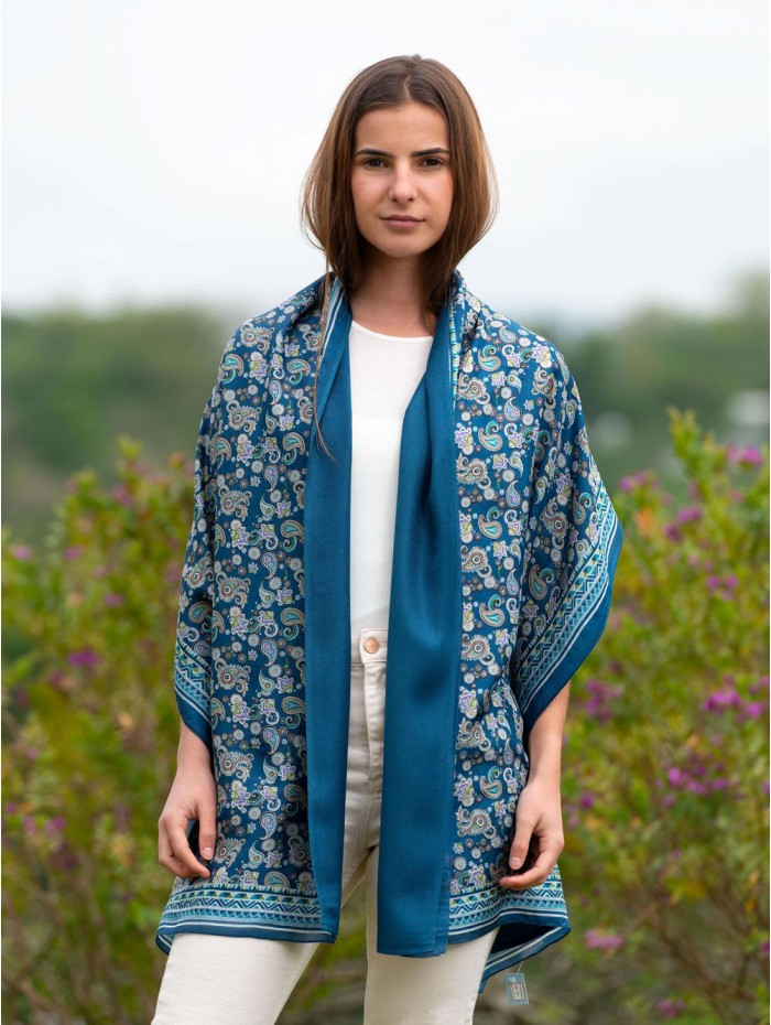 Foulard double en soie ATU377CDB