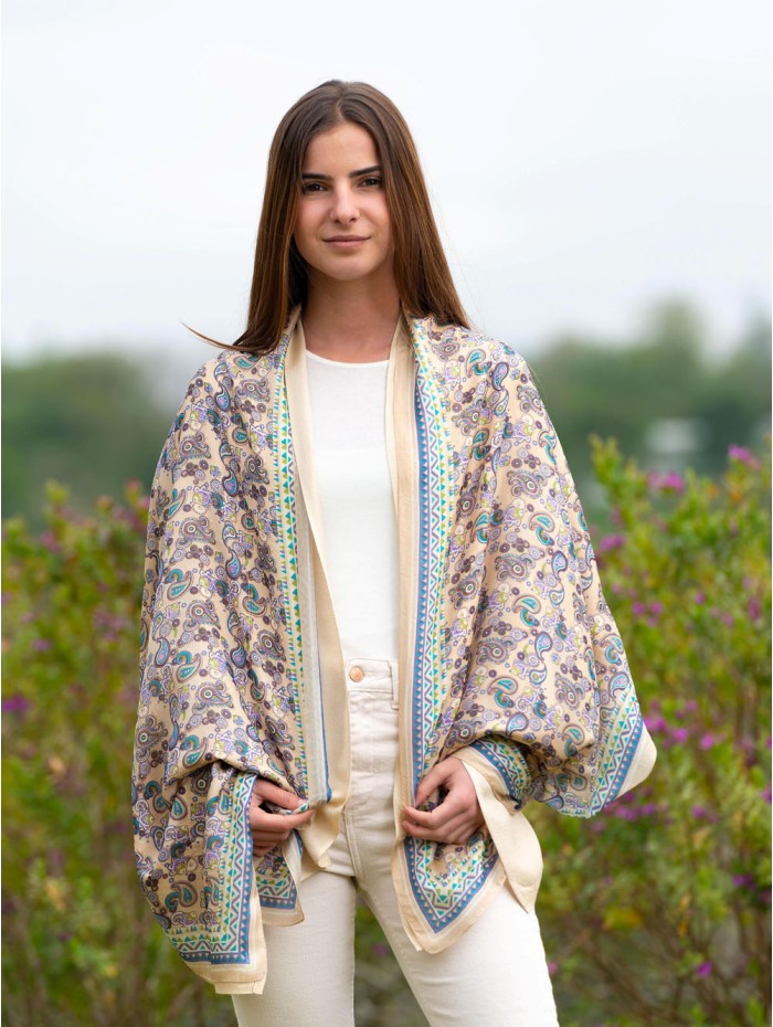 Foulard double en soie ATU377CDB