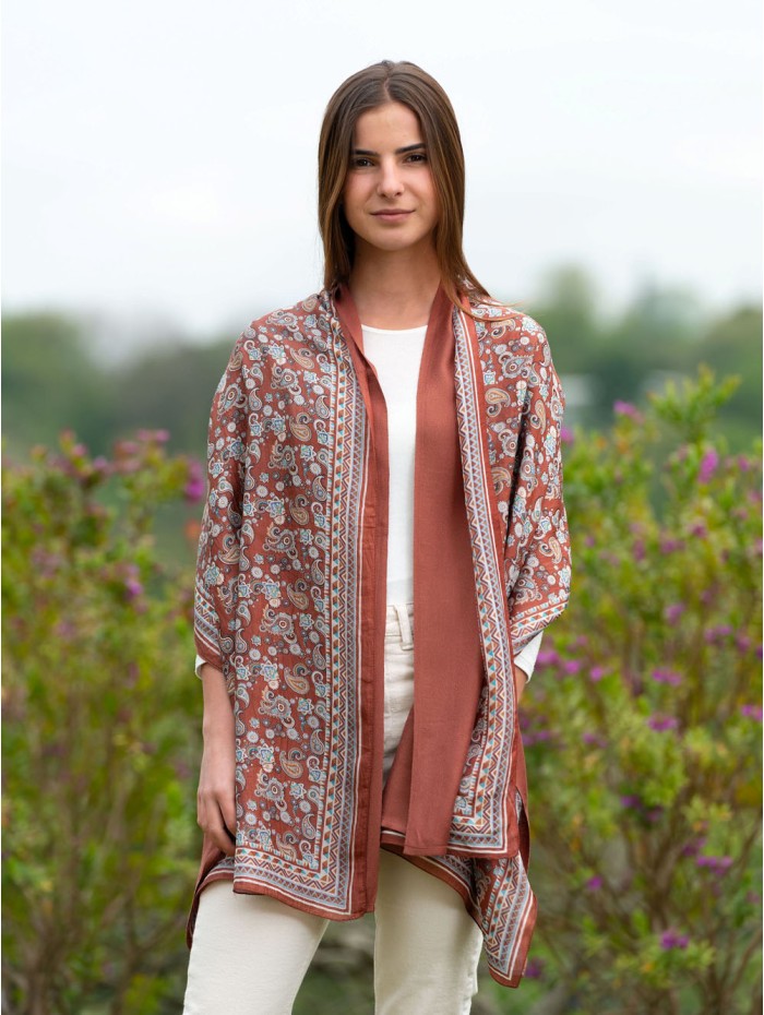 Foulard double en soie ATU377CDB