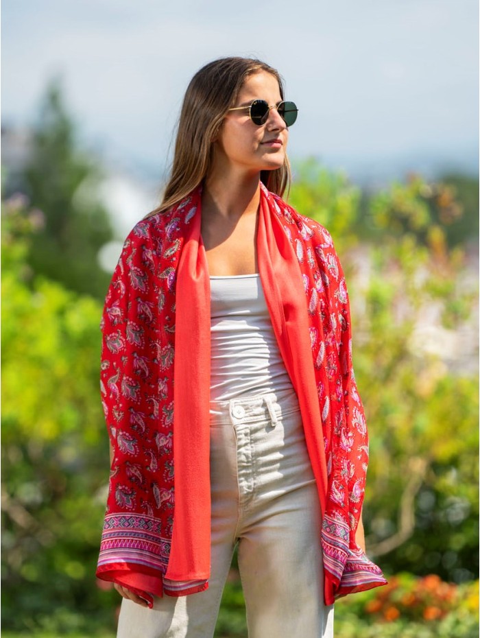 Foulard double en soie ATU372CD