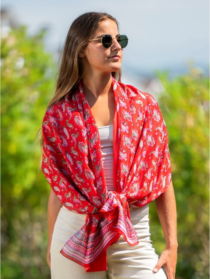Foulard double en soie ATU372CD