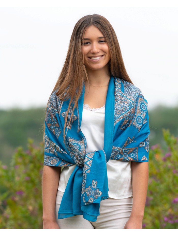 Double silk foulard ATU368CD