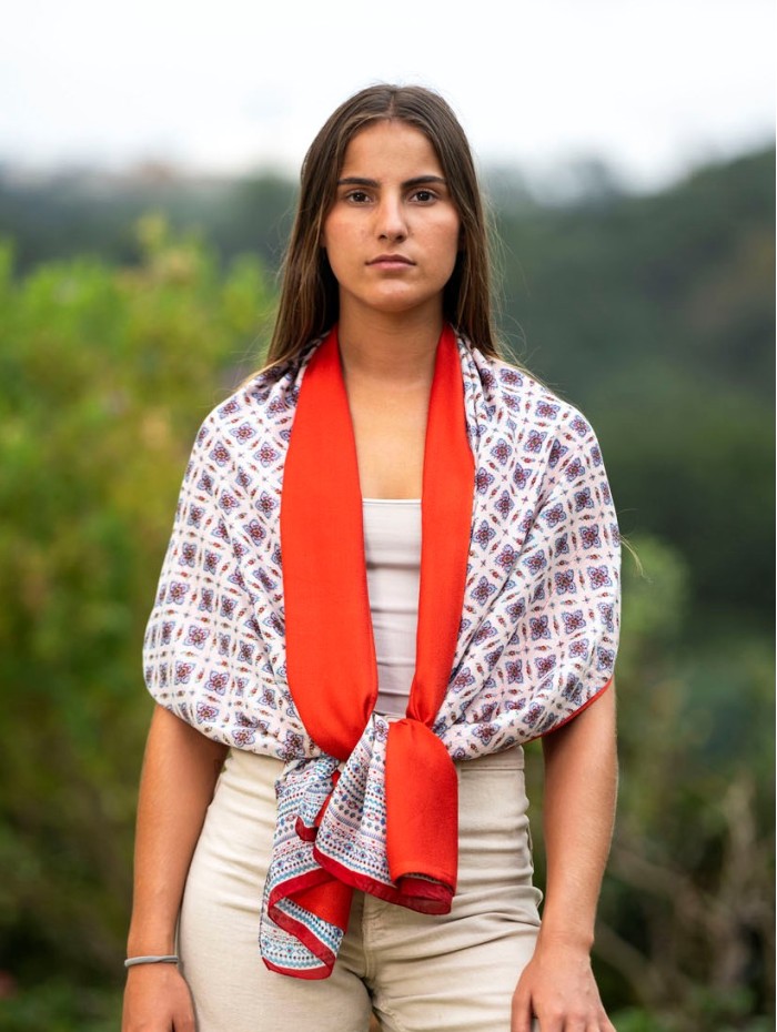 Foulard double en soie ATU362CD