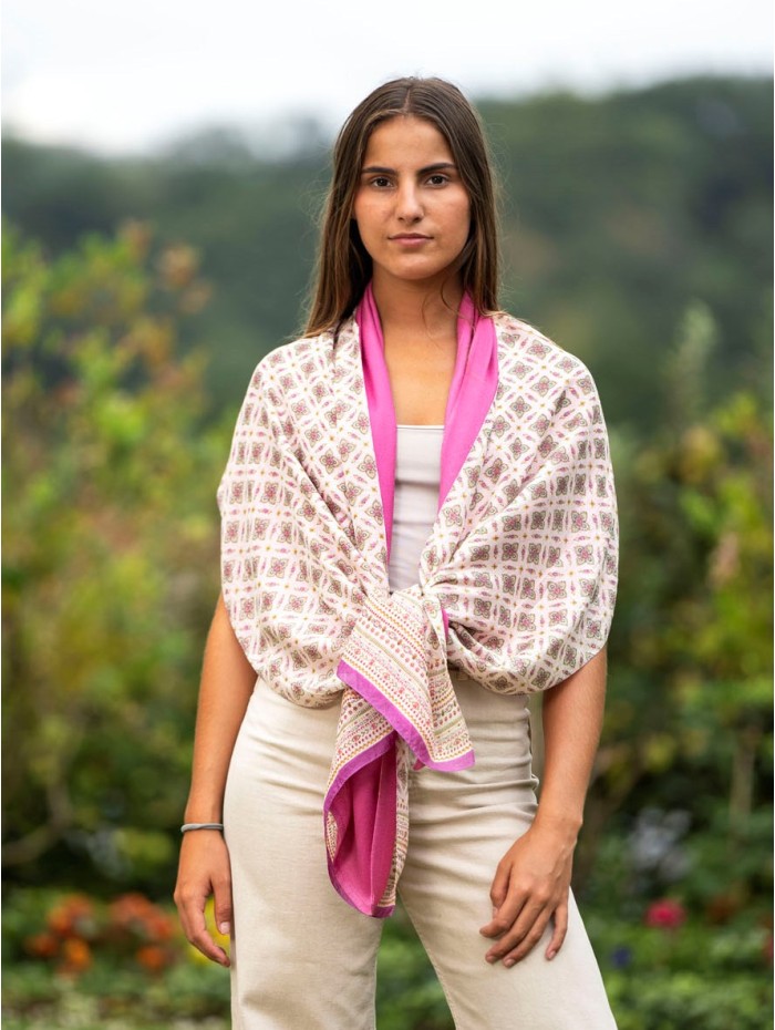 Foulard double en soie ATU362CD