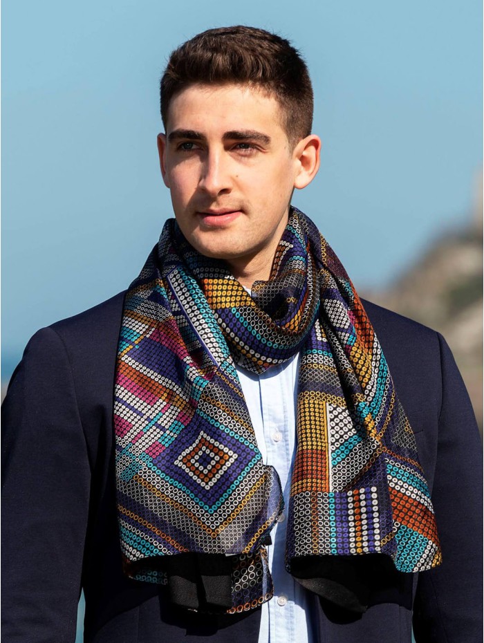 Double silk foulard ATU335CD