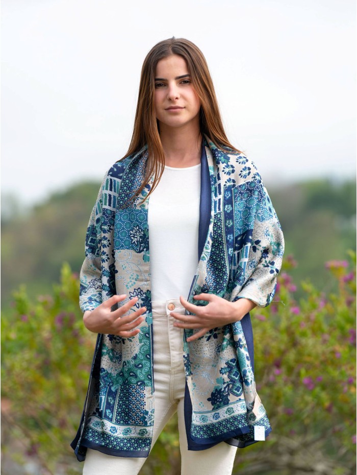 Foulard double en soie ATU331CD