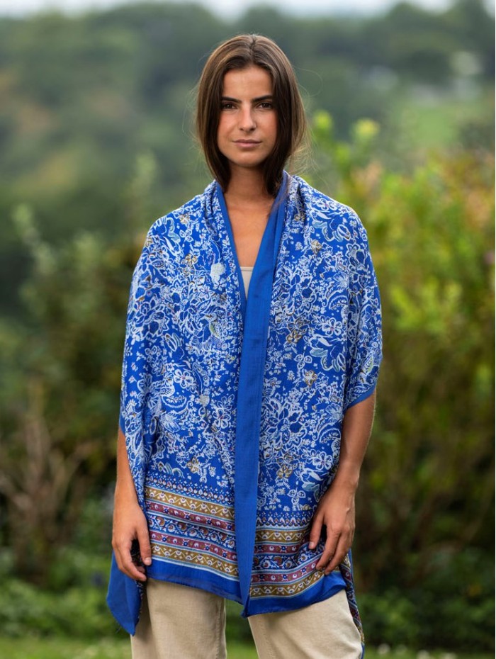 Foulard double en soie CDT272CD