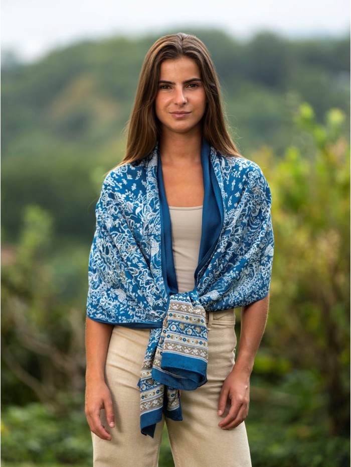 Foulard double en soie CDT272CD