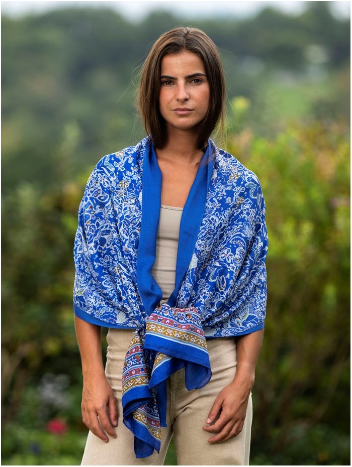 Foulard double en soie CDT272CD