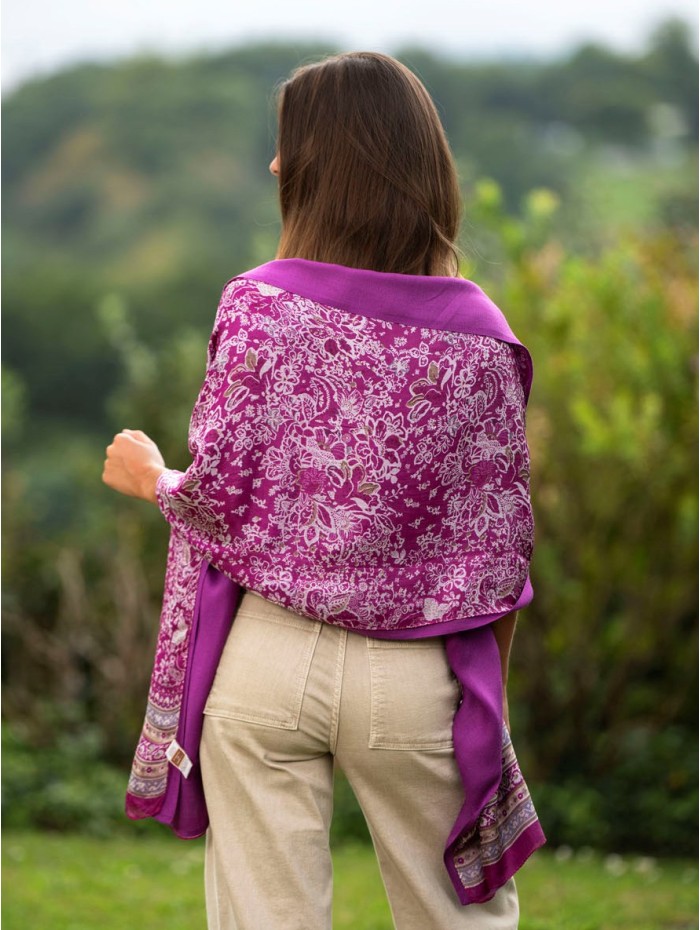 Foulard double en soie CDT272CD