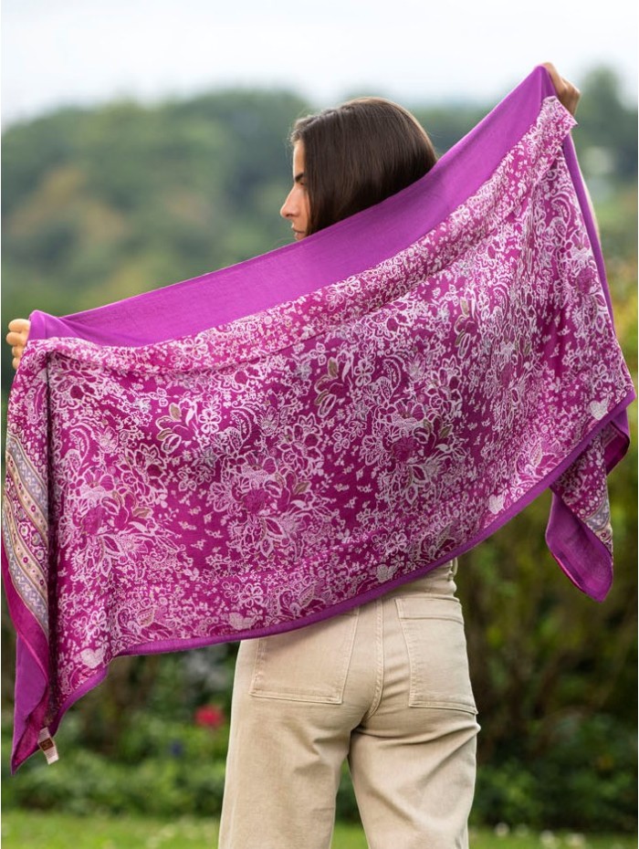 Foulard double en soie CDT272CD