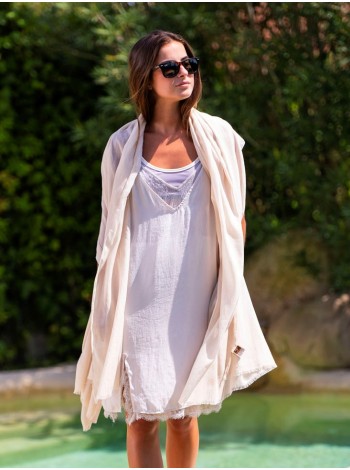 Foulard uni coton ACTBEIGE