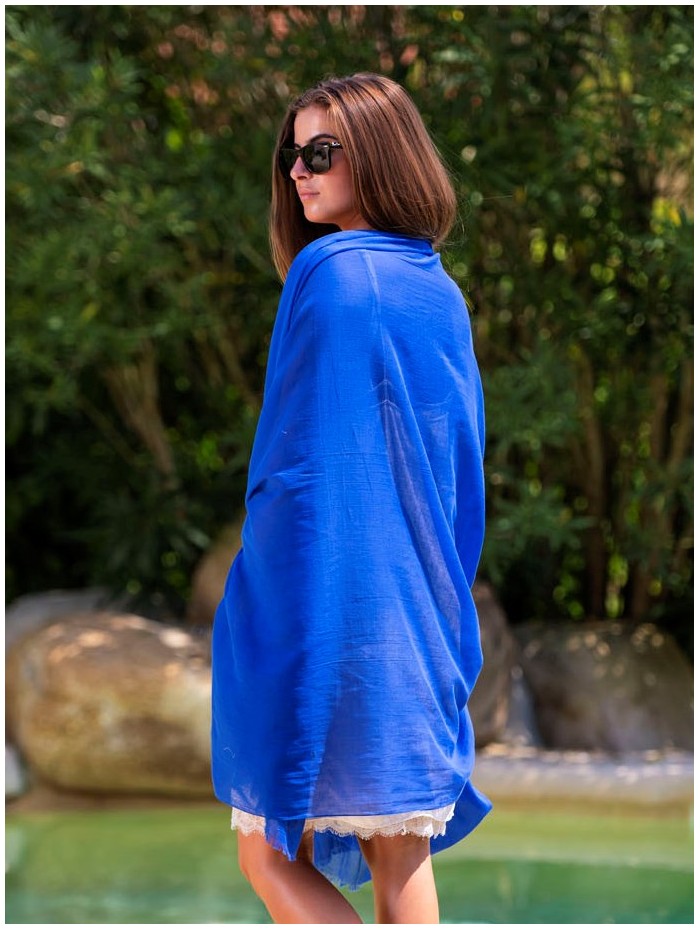 Plain cotton scarf ACTBKLEIN