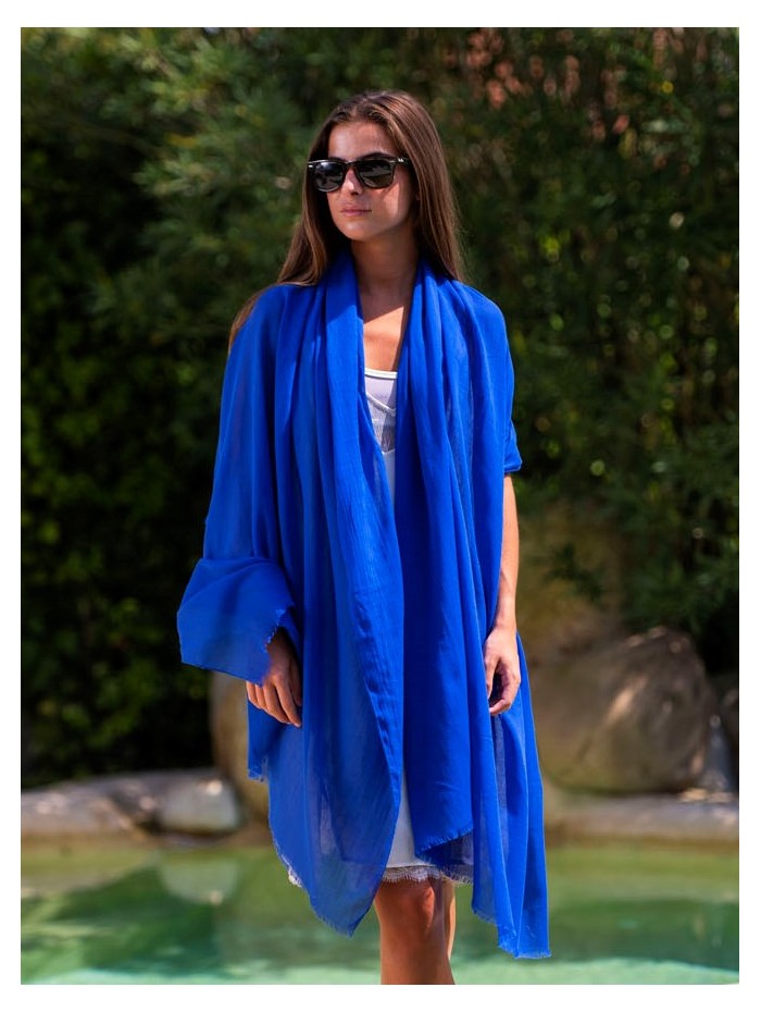 Plain cotton scarf ACTBKLEIN