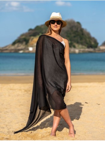 Foulard uni coton ACTBLACK