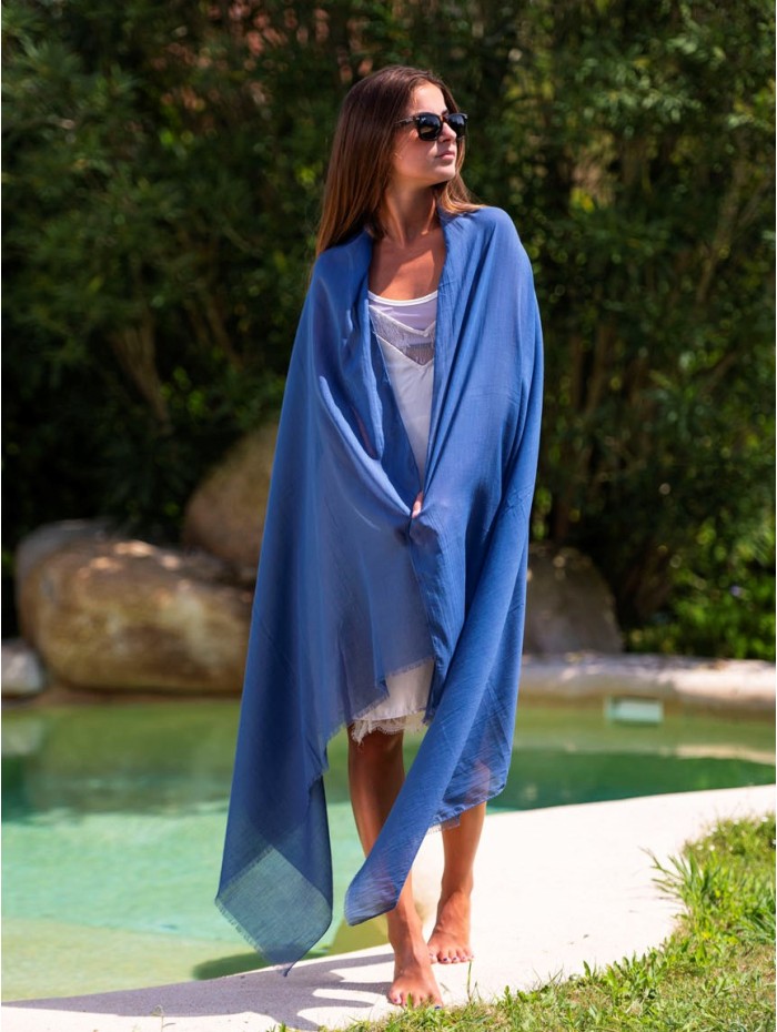 Chal-pareo de algodón liso ACTBLUED